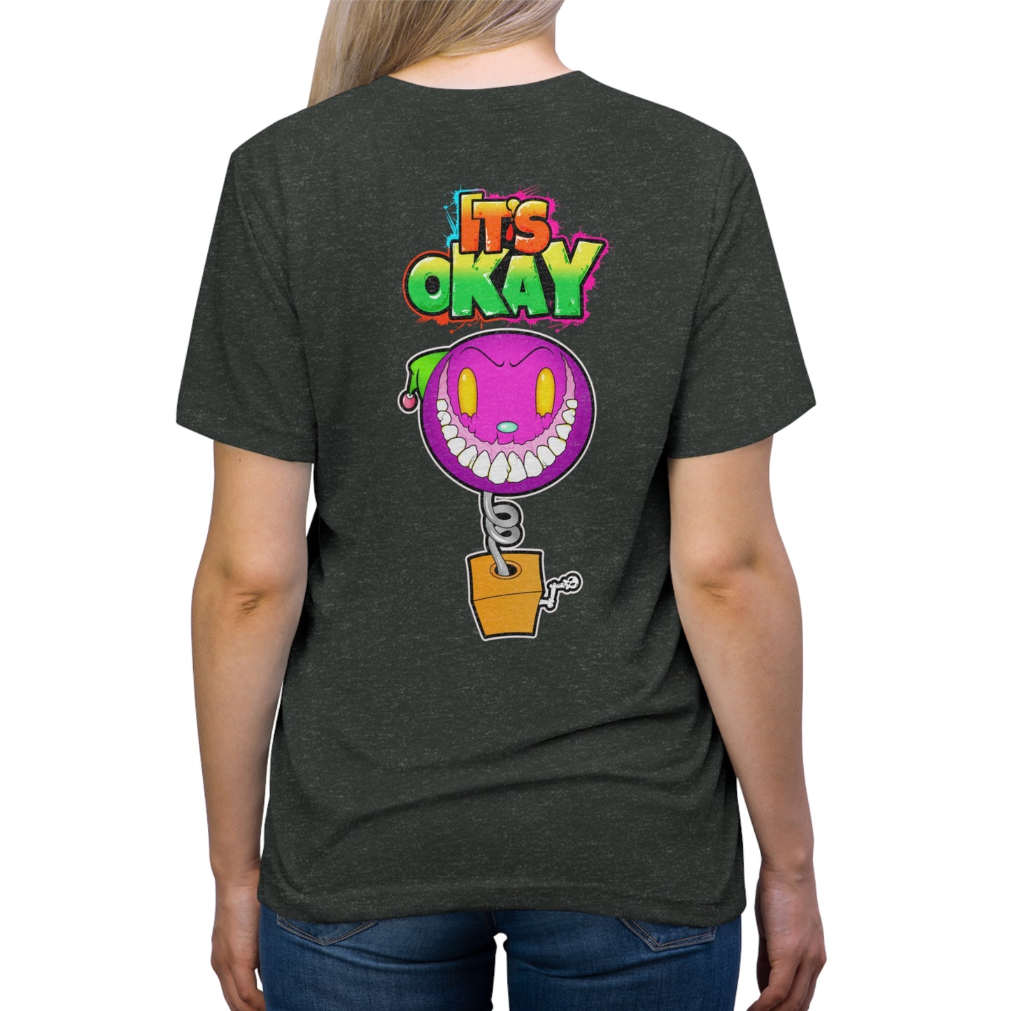 It's Okay Unisex Triblend Tee with Jack