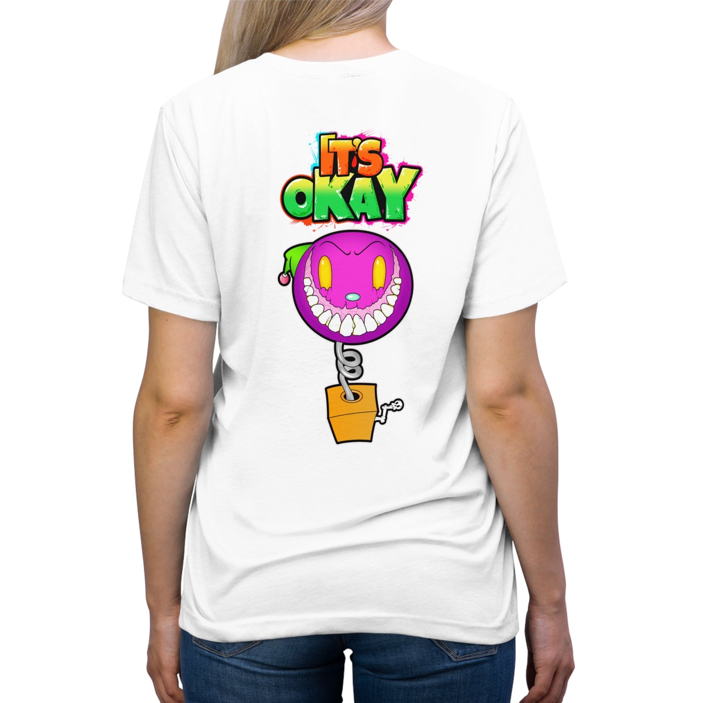 It's Okay Unisex Triblend Tee with Jack