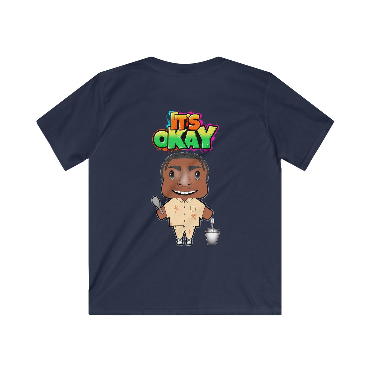 Kids Softstyle Tee with the Character Casel From the It's okay collection