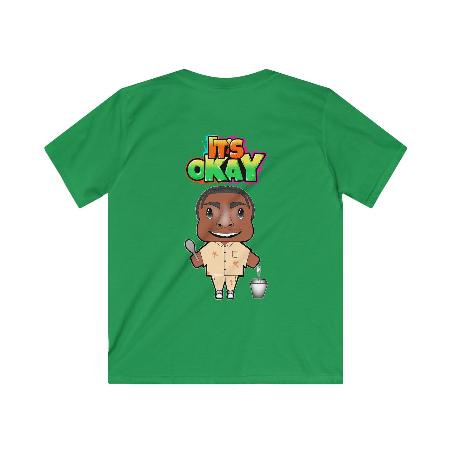 Kids Softstyle Tee with the Character Casel From the It's okay collection