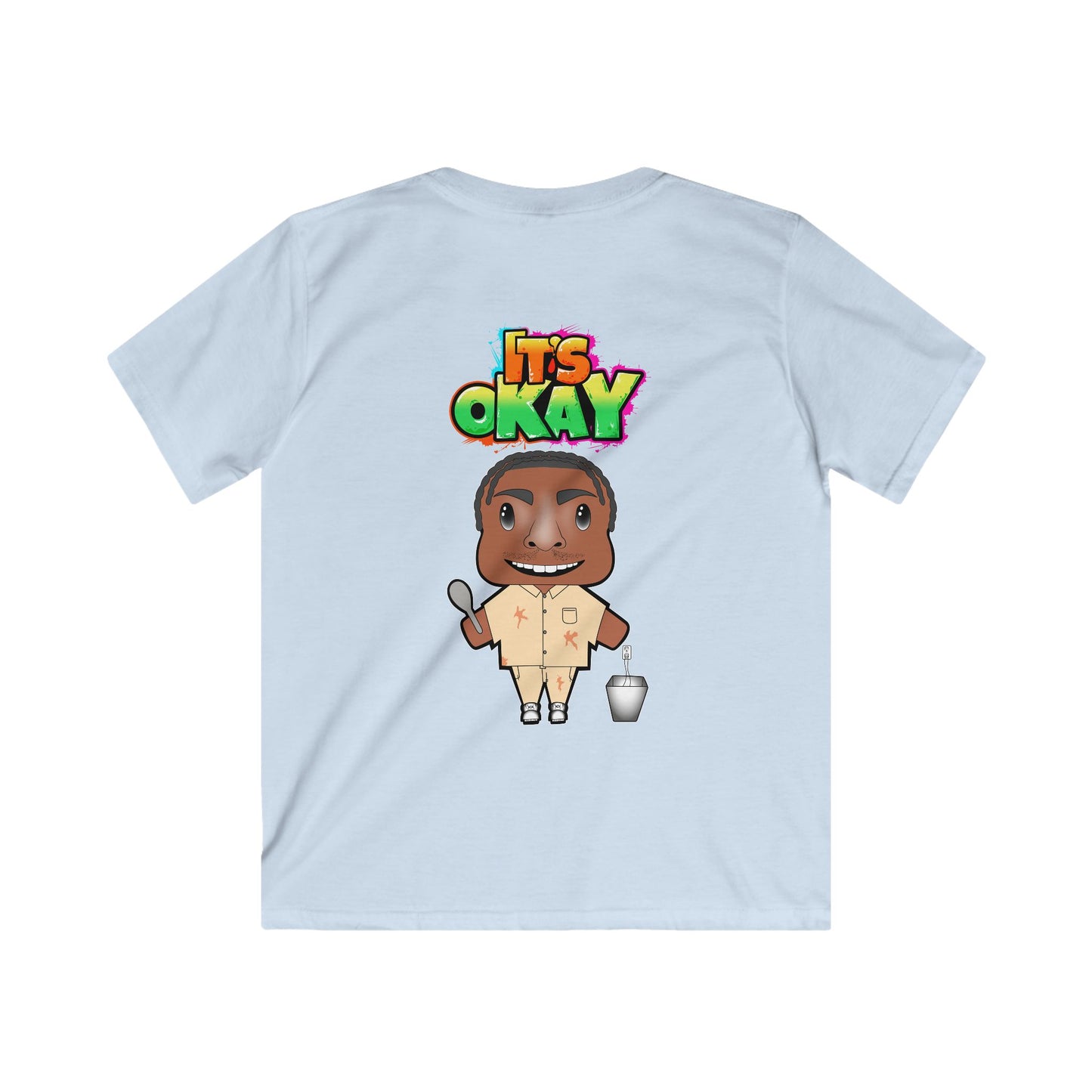 Kids Softstyle Tee with the Character Casel From the It's okay collection