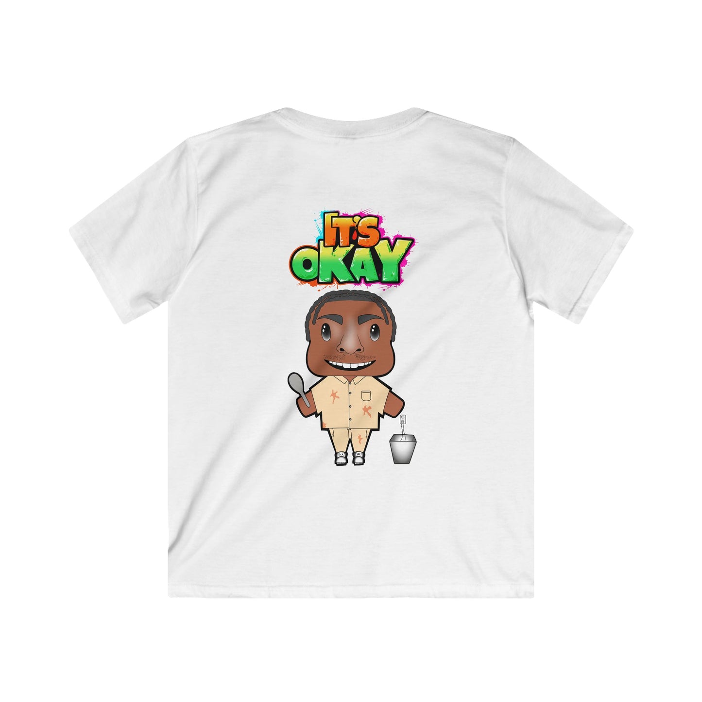 Kids Softstyle Tee with the Character Casel From the It's okay collection