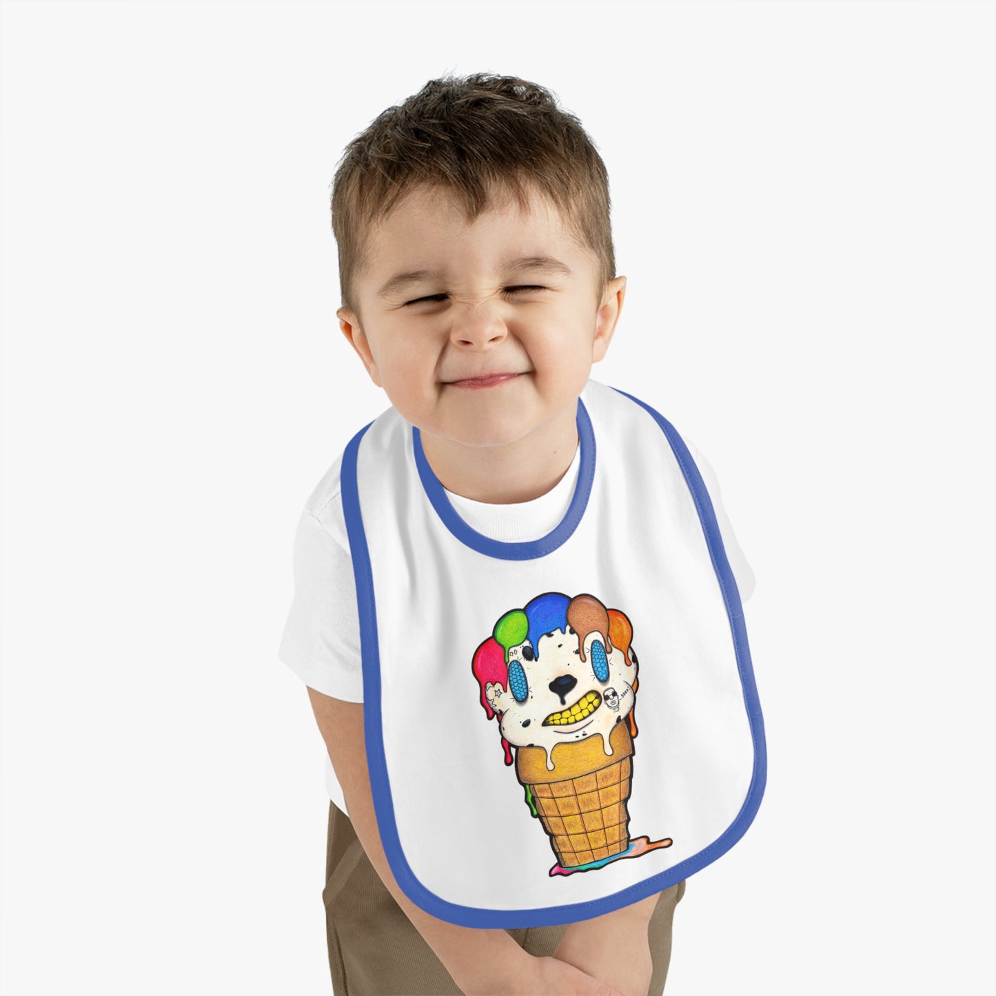 Lil Drippy The ice cream cone Baby Bib Custom Baby Bibs with Original Cartoon Characters By Koshir - Unique and Adorable Designs only at Koshir World