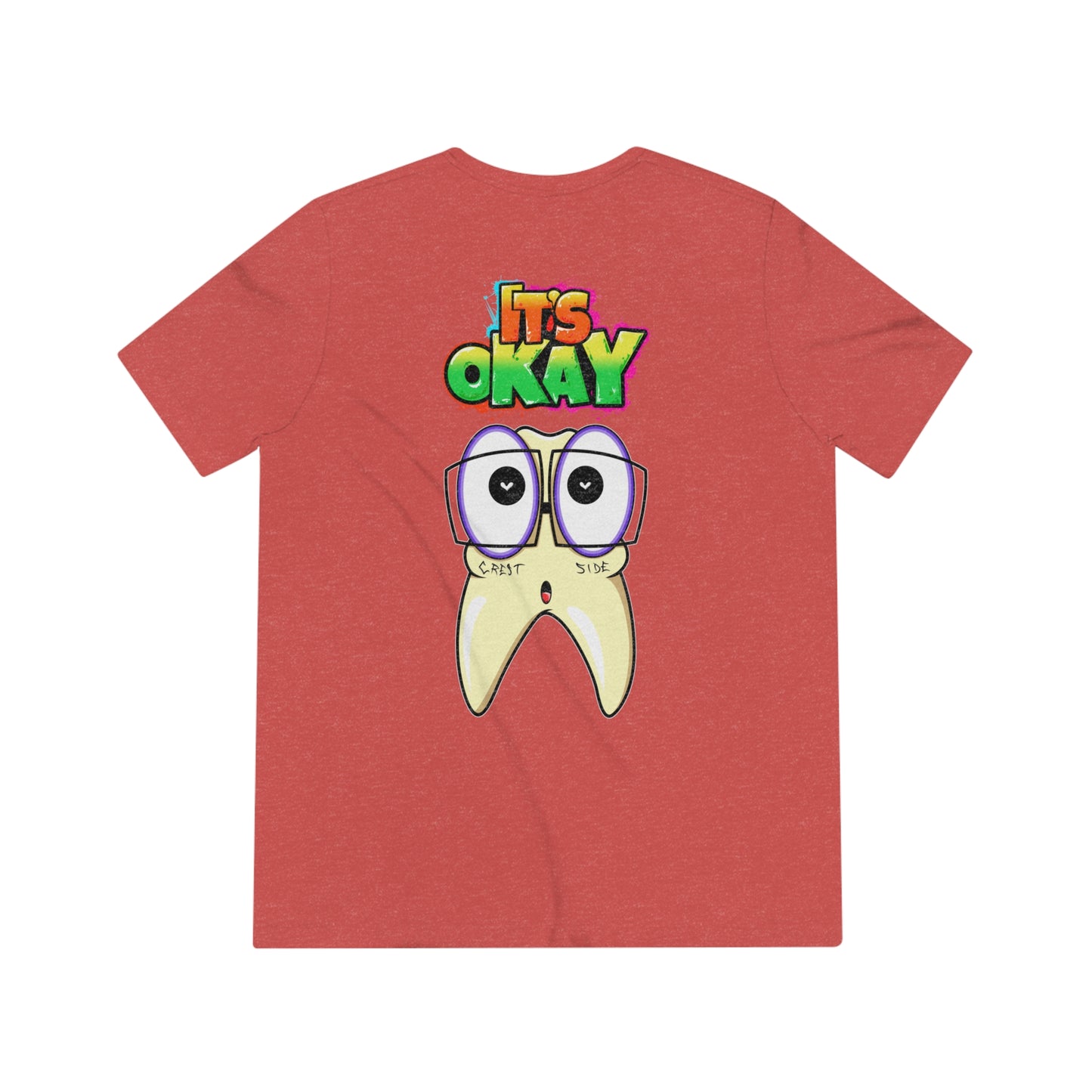 It's Okay Unisex Triblend Tee with Timmi The Tooth