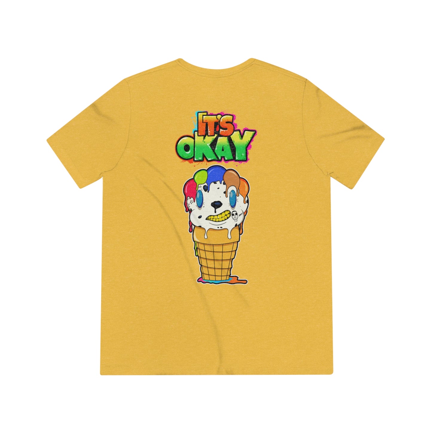 It's Okay Unisex Triblend Tee with Lil' Drippi