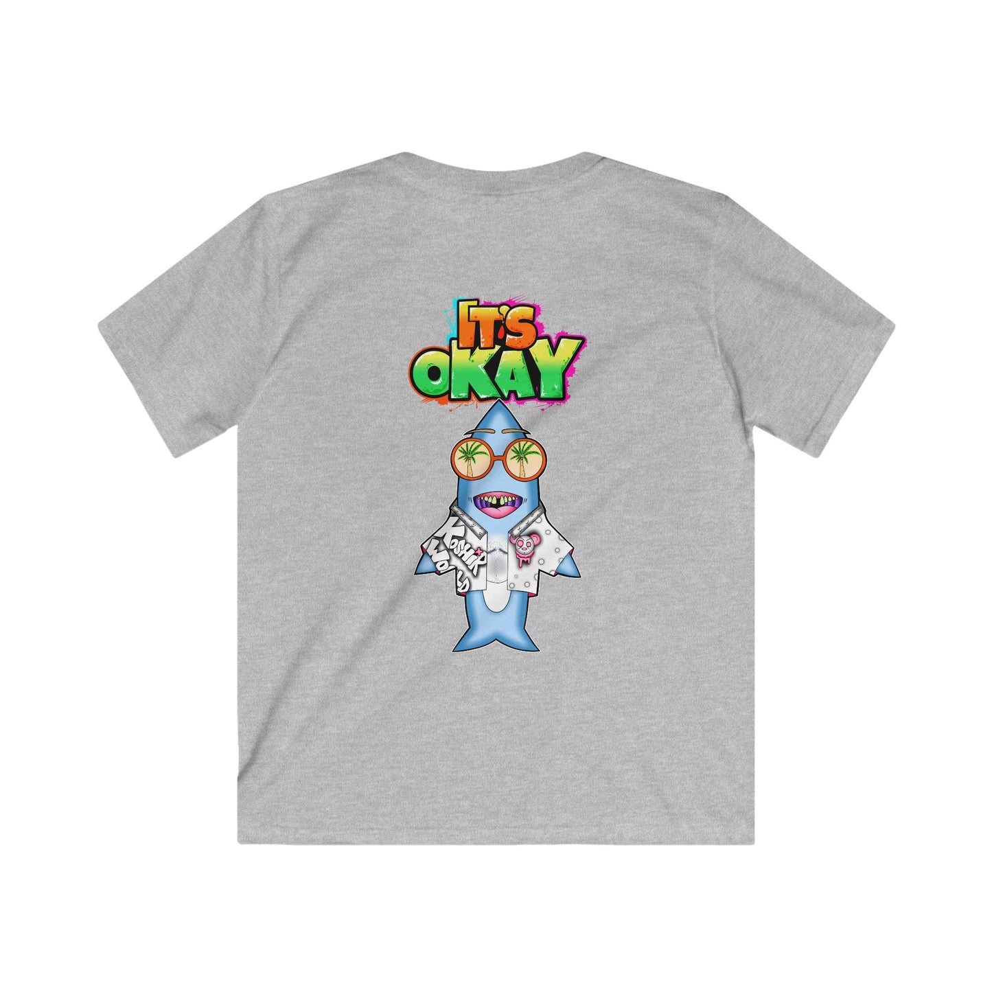 Kids Softstyle Tee with the Character Jawbo From the It's okay collection