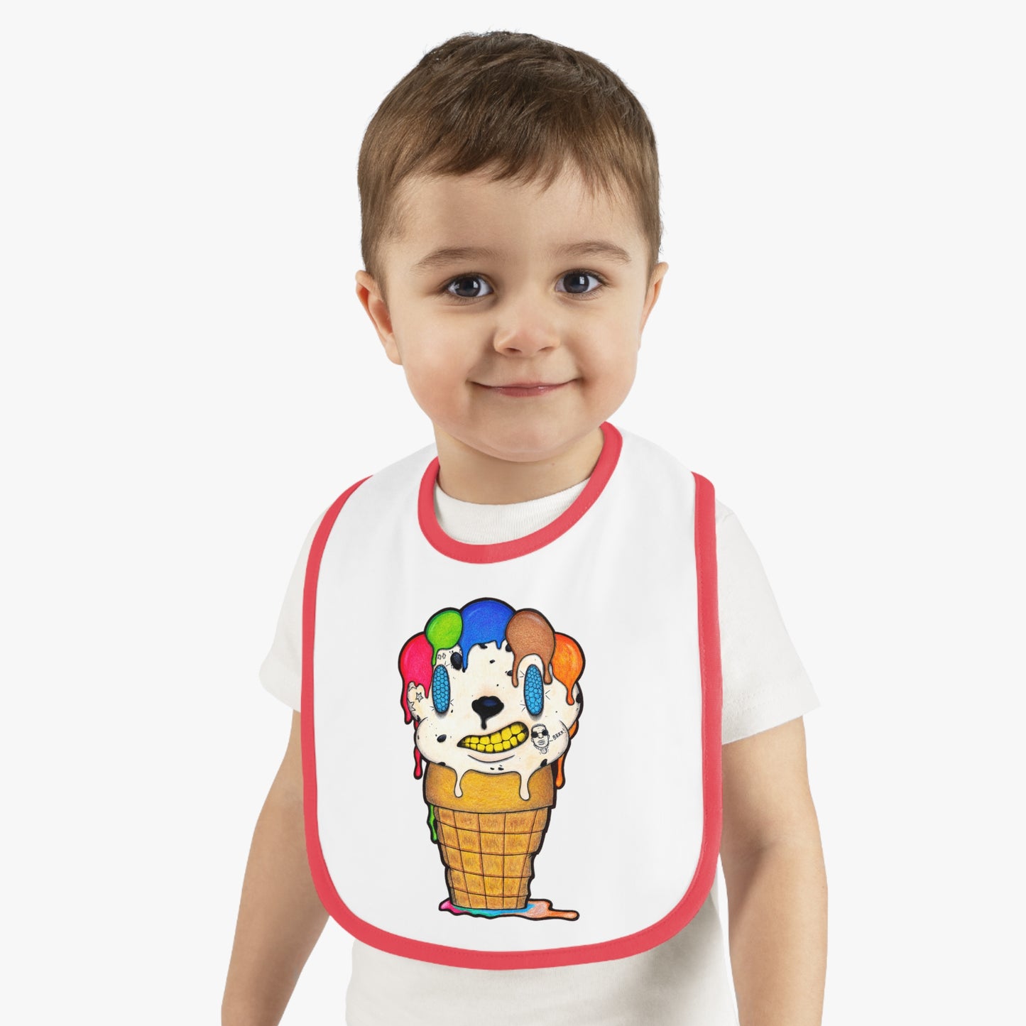 Lil Drippy The ice cream cone Baby Bib Custom Baby Bibs with Original Cartoon Characters By Koshir - Unique and Adorable Designs only at Koshir World