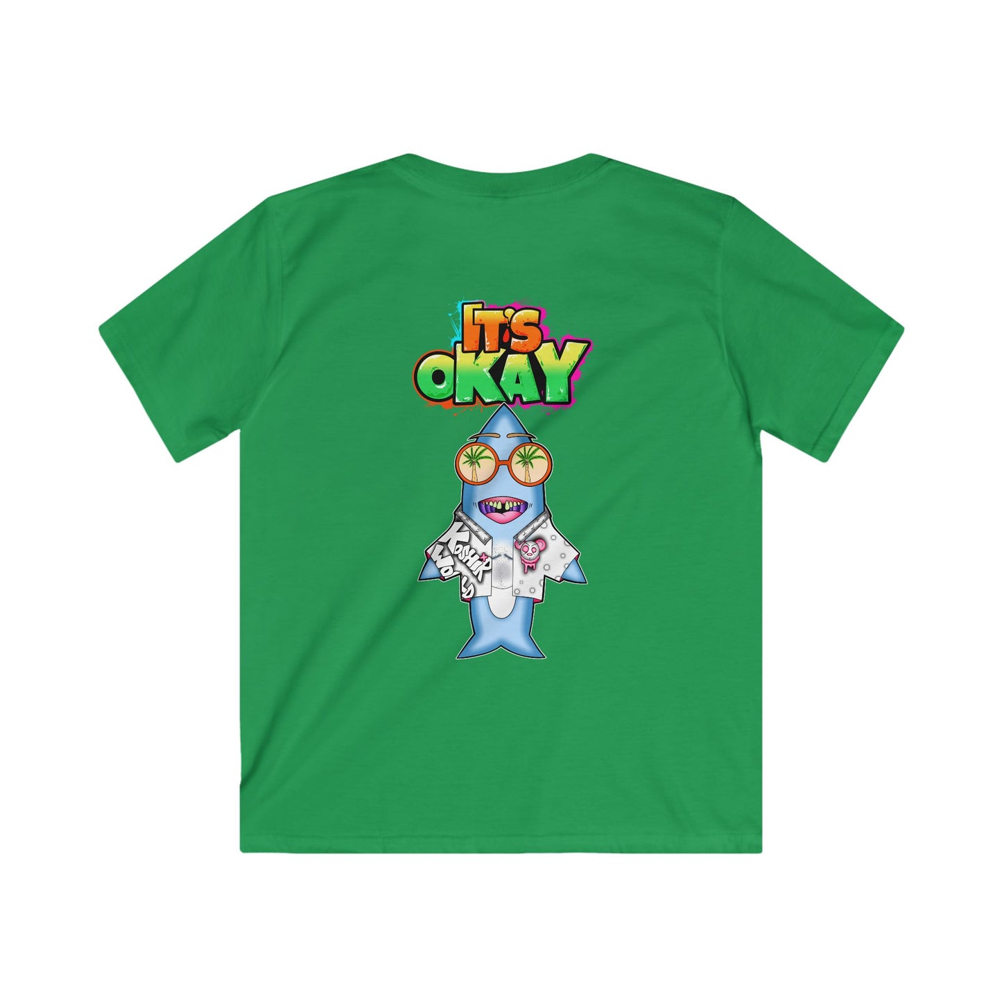 Kids Softstyle Tee with the Character Jawbo From the It's okay collection