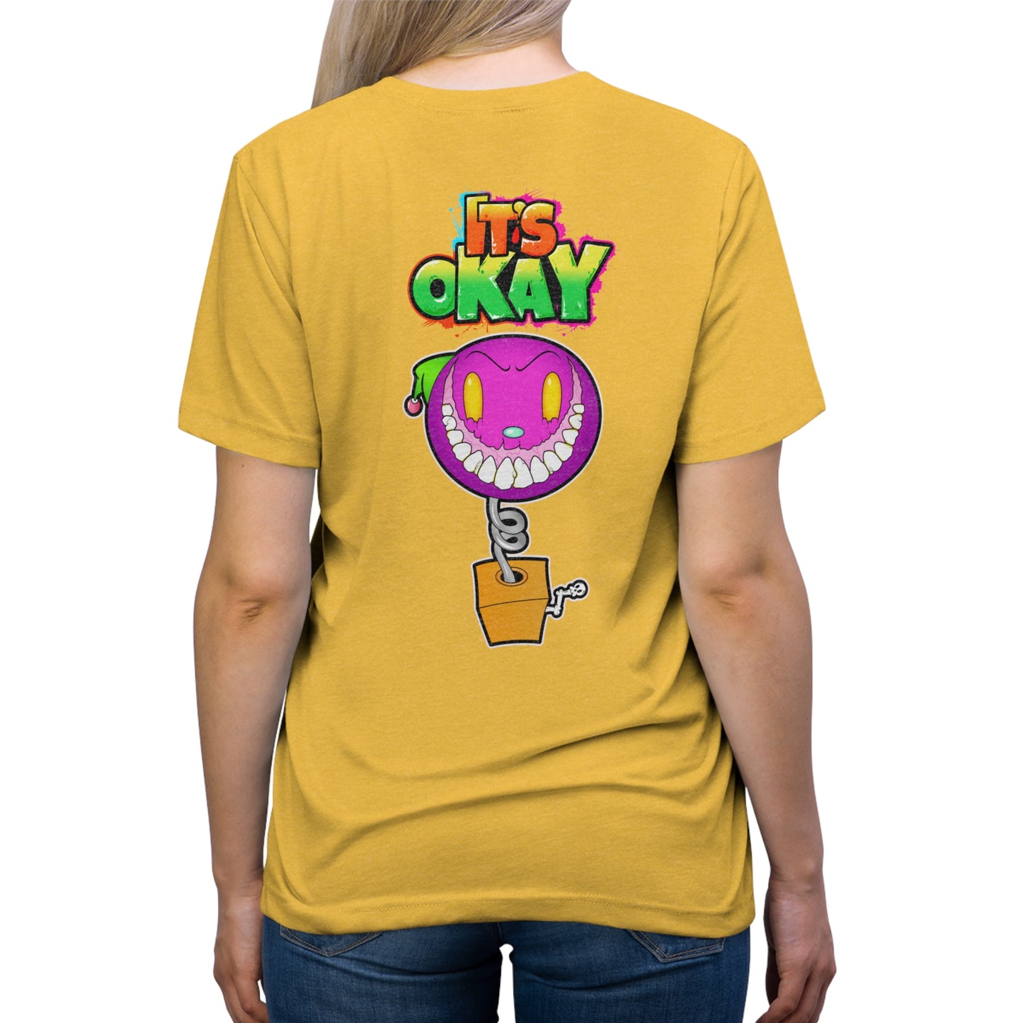 It's Okay Unisex Triblend Tee with Jack