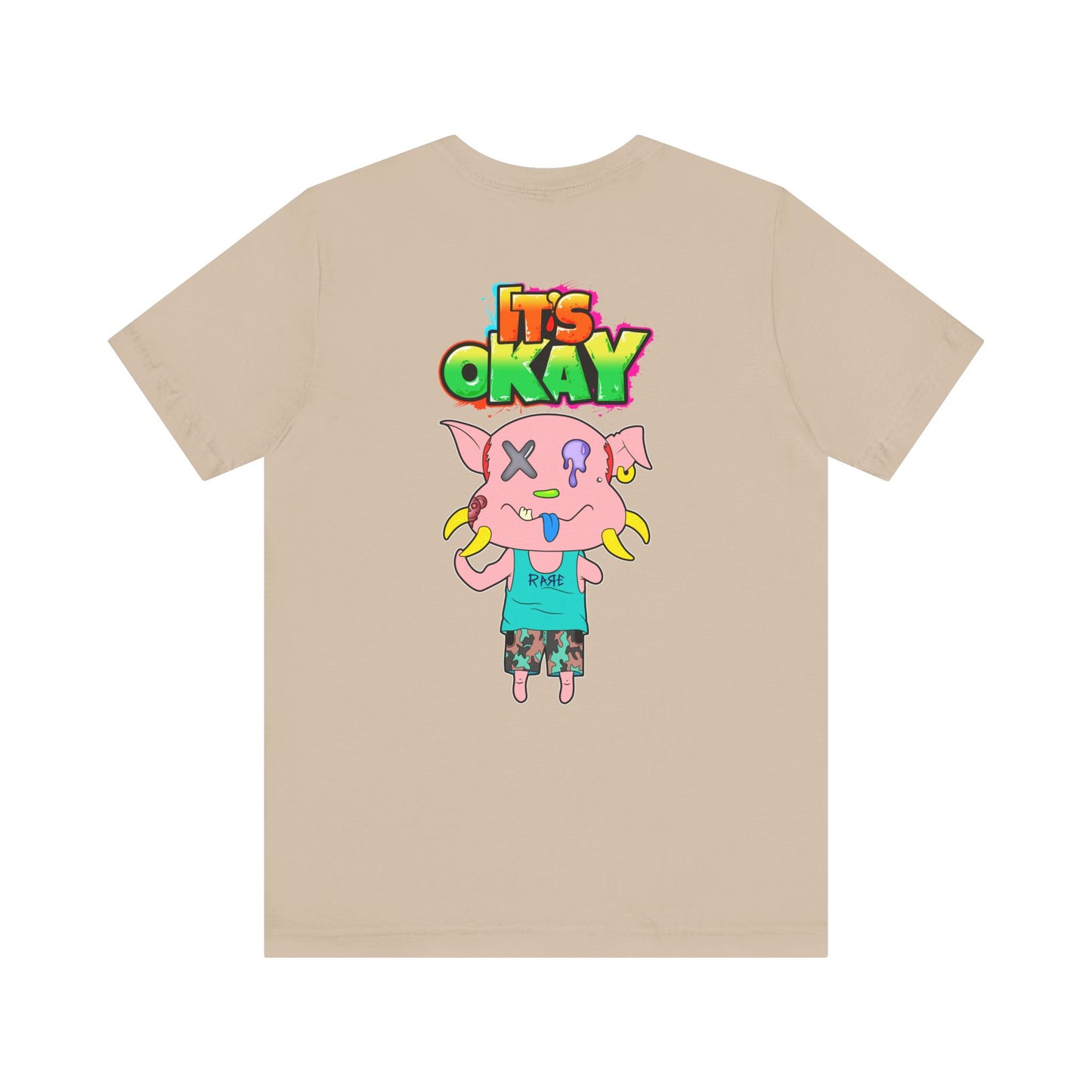 T-shirt with Koshi Bear Logo and Peasy from the It's Okay Collection