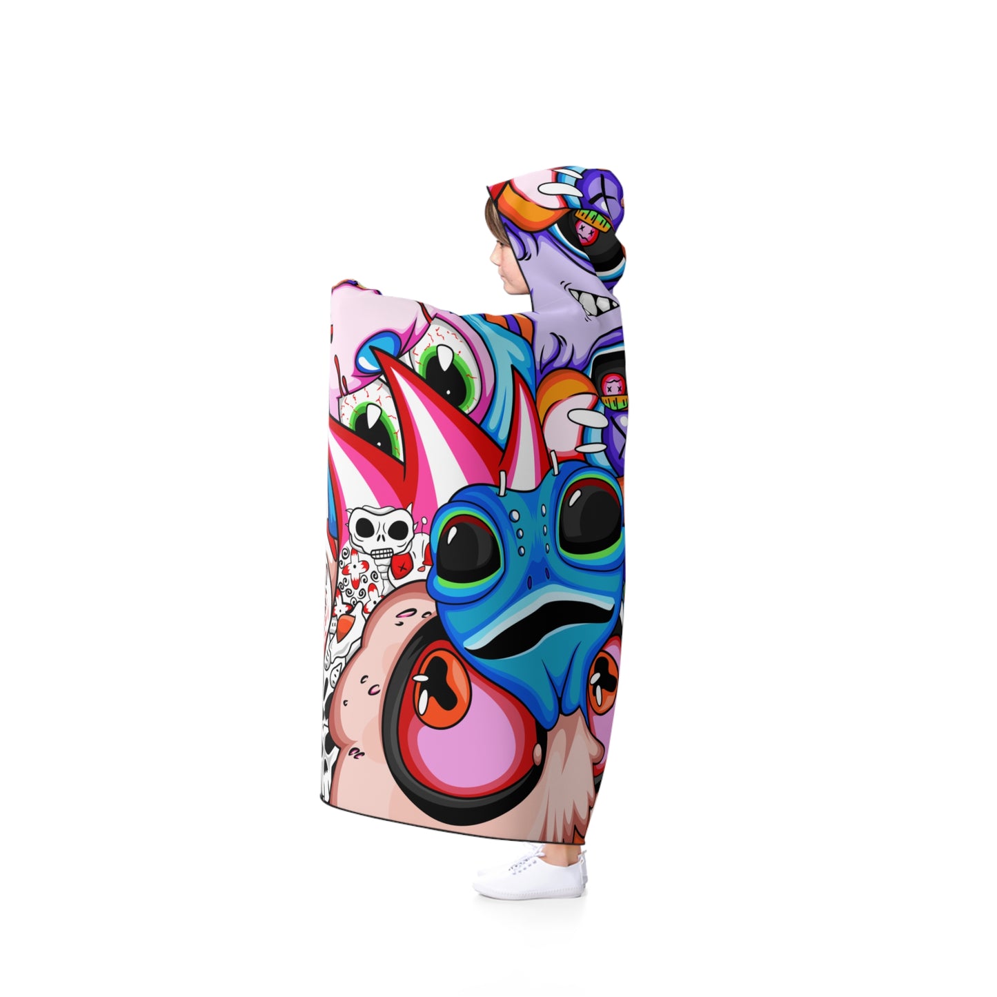 Colorful collage Hooded Blanket By Koshir