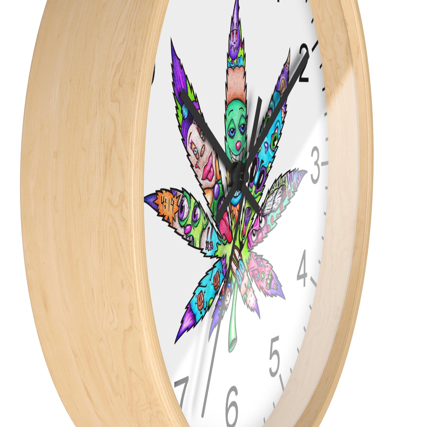 Cannabis leaf Wall Clock