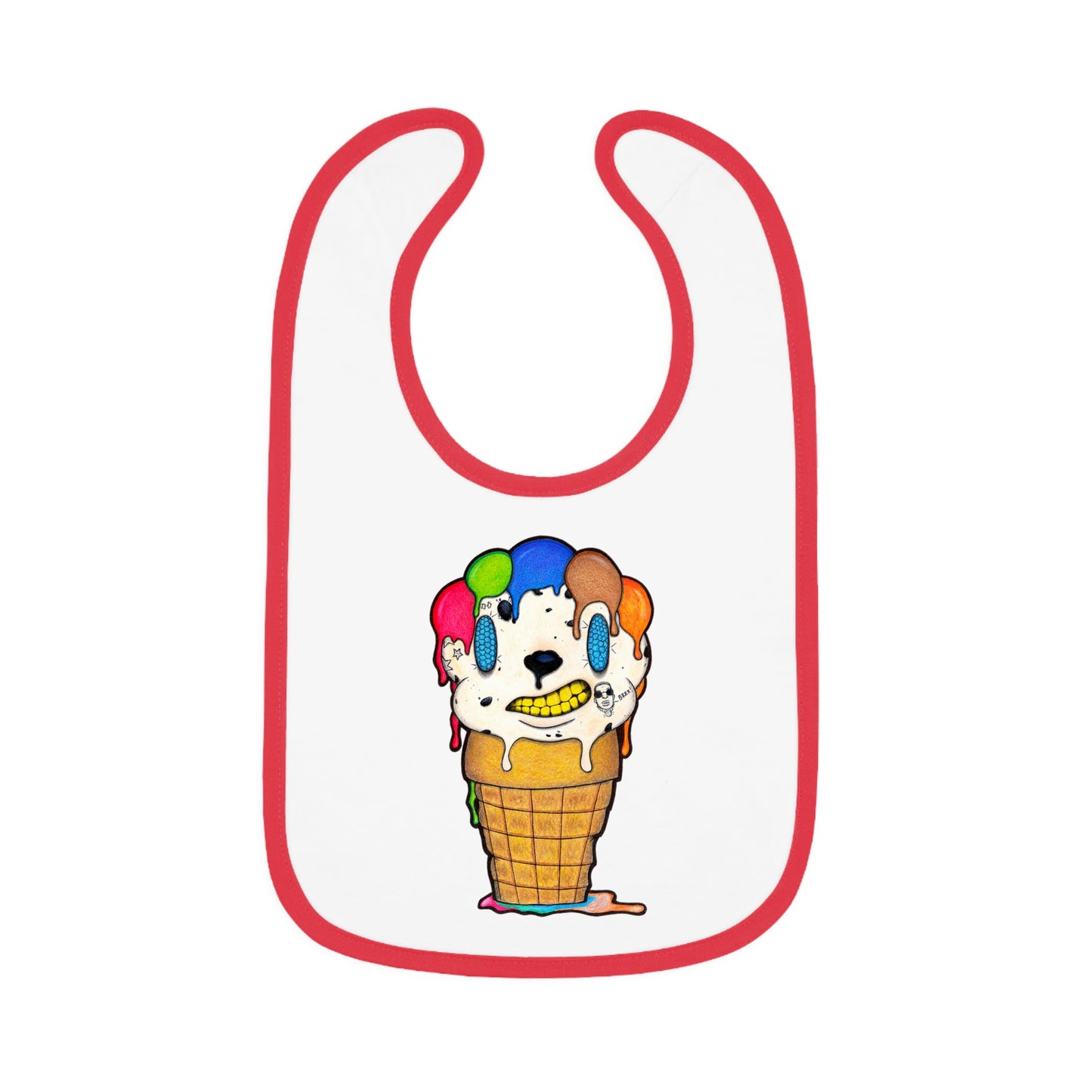 Lil Drippy The ice cream cone Baby Bib Custom Baby Bibs with Original Cartoon Characters By Koshir - Unique and Adorable Designs only at Koshir World