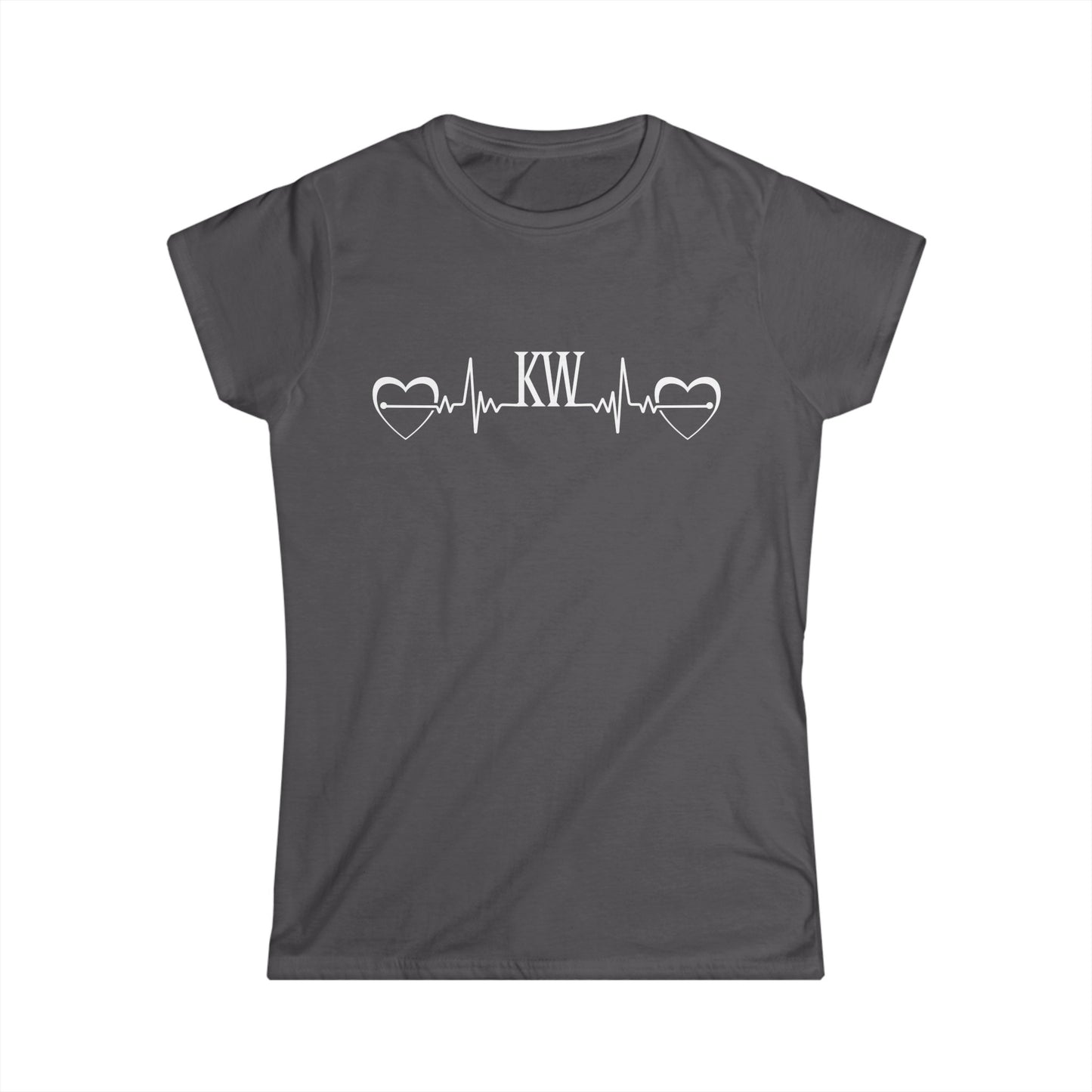 Women's Softstyle Custom Tee EKG Heart by Koshir World