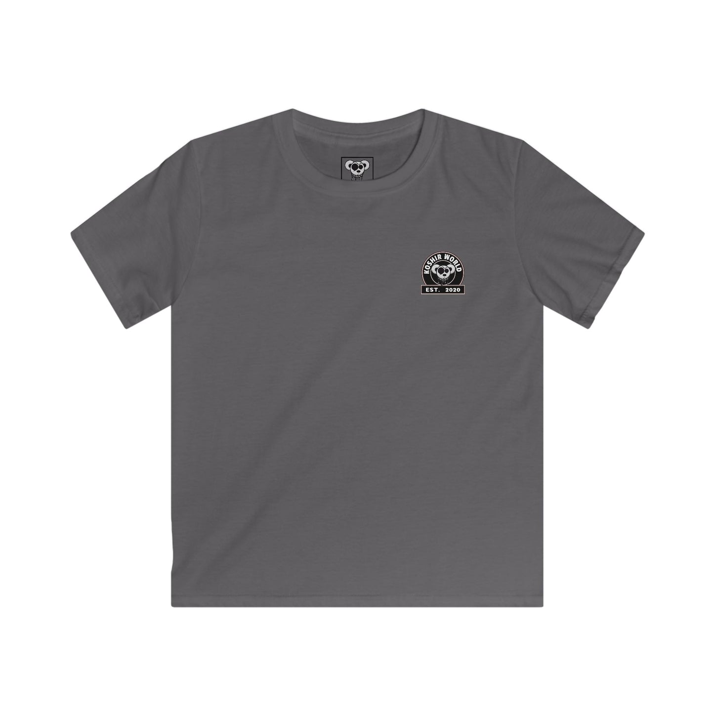 Kids Softstyle Tee with the Character Jack, Est 2020 Logo