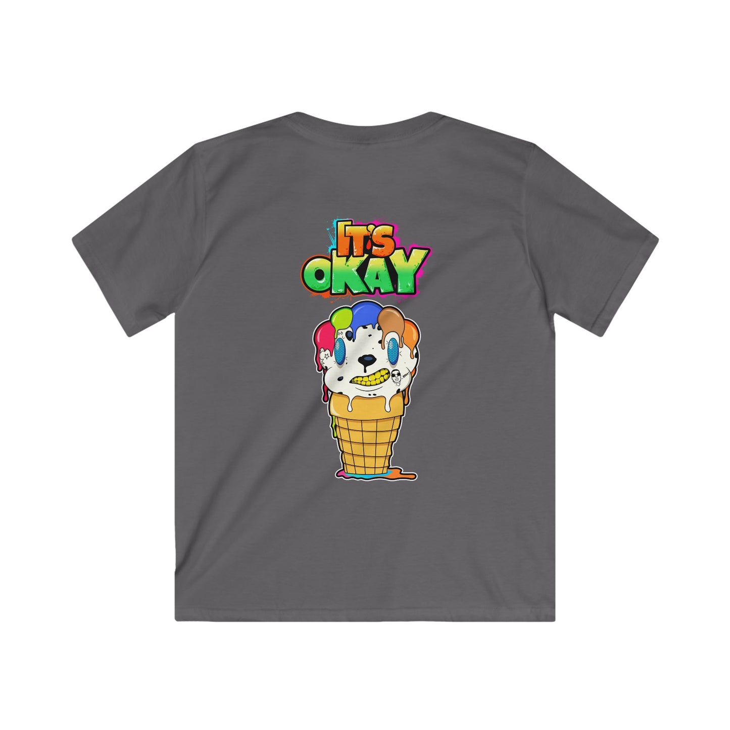 Kids Softstyle Tee with Lil' Drippi Characters, Est 2020 Logo