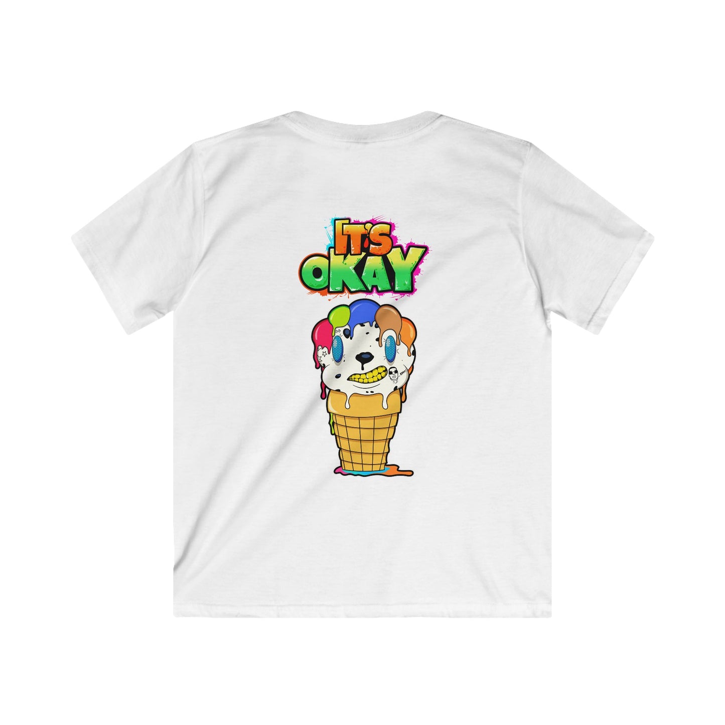 Kids Softstyle Tee with Lil' Drippi Characters, Est 2020 Logo