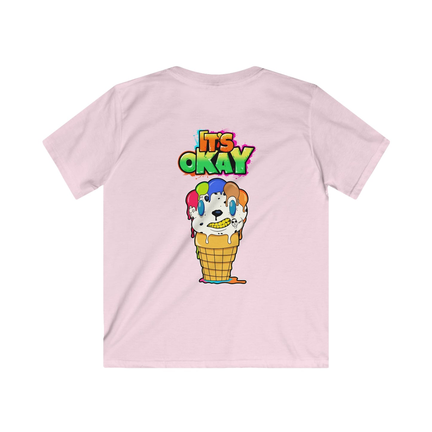 Kids Softstyle Tee with Lil' Drippi Characters, Est 2020 Logo