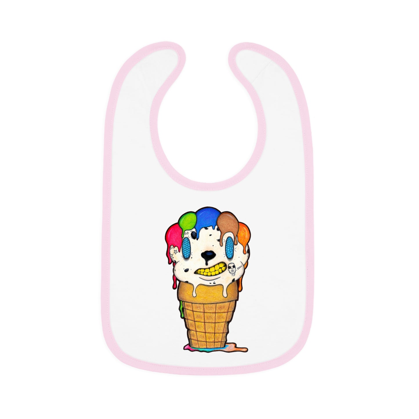 Lil Drippy The ice cream cone Baby Bib Custom Baby Bibs with Original Cartoon Characters By Koshir - Unique and Adorable Designs only at Koshir World