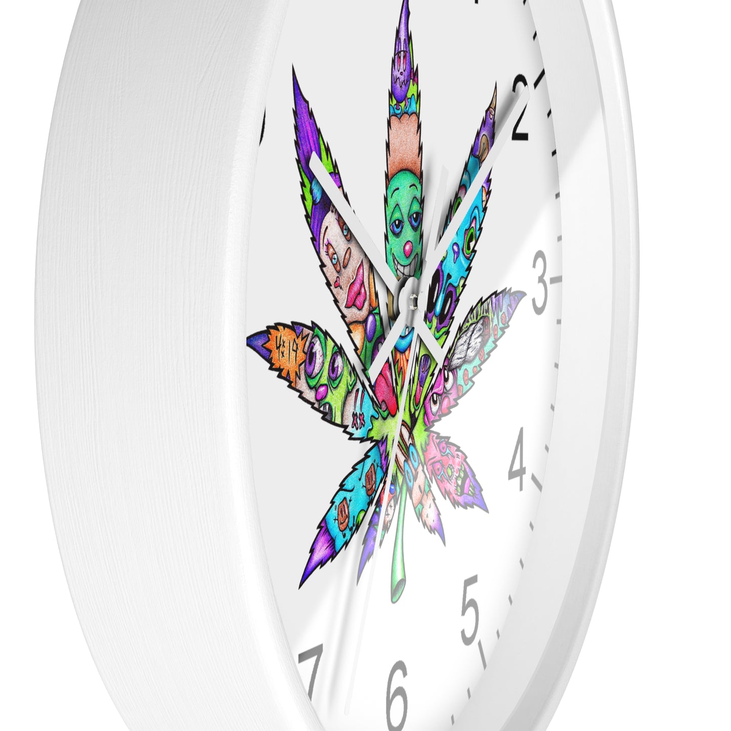 Cannabis leaf Wall Clock