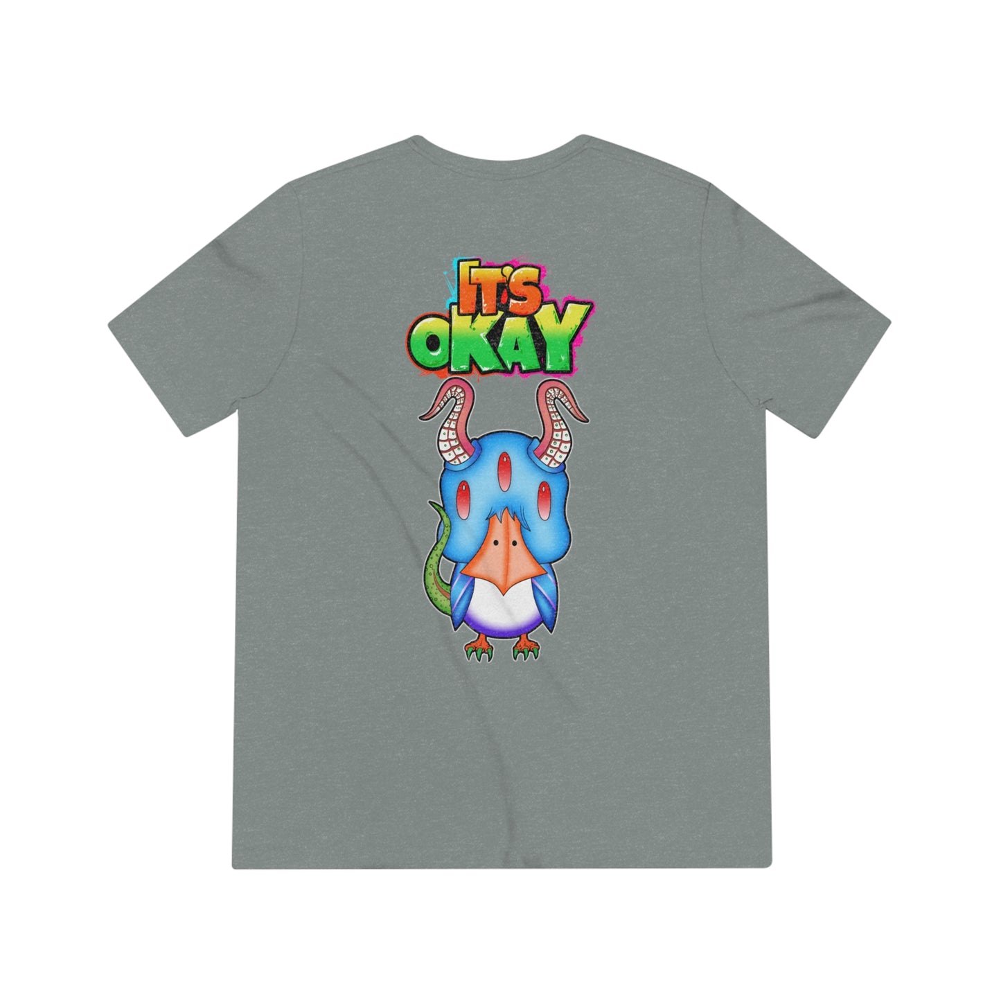 It's Okay Unisex Triblend Tee with Krishade