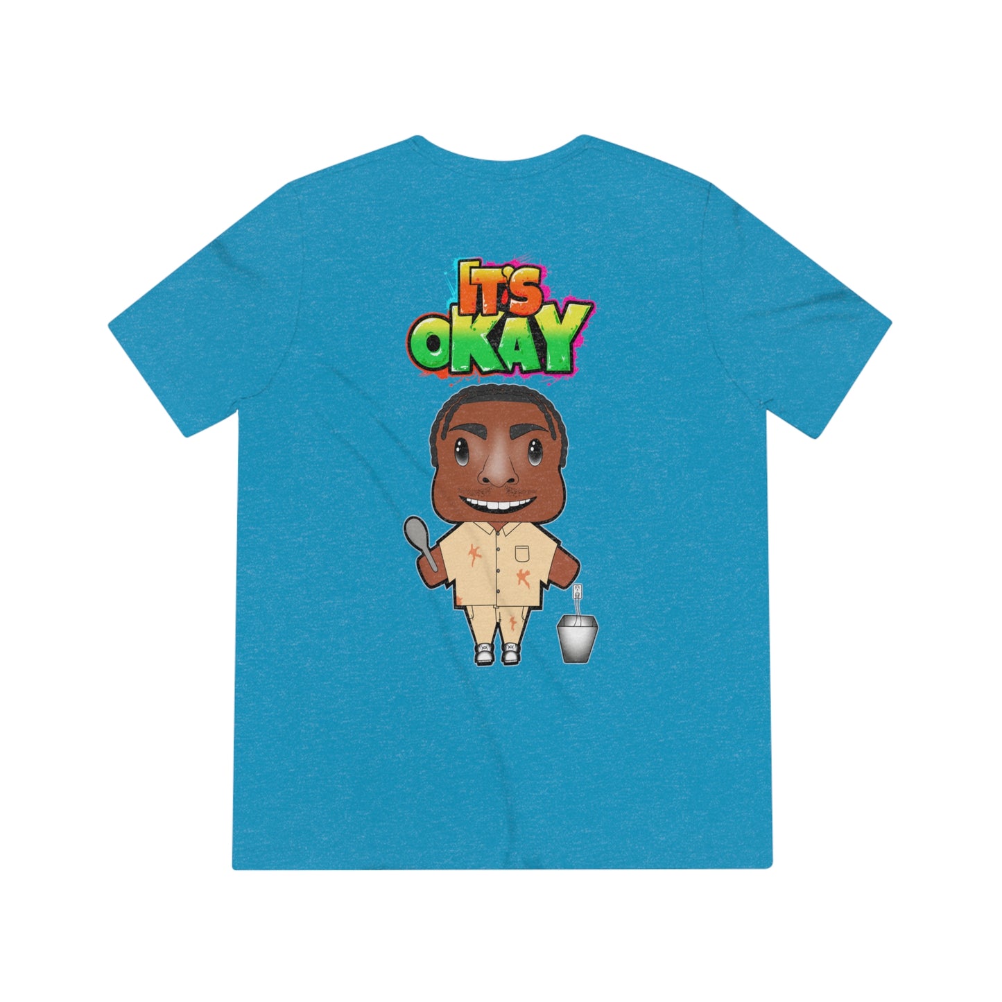 It's Okay Unisex Triblend Tee with Casel