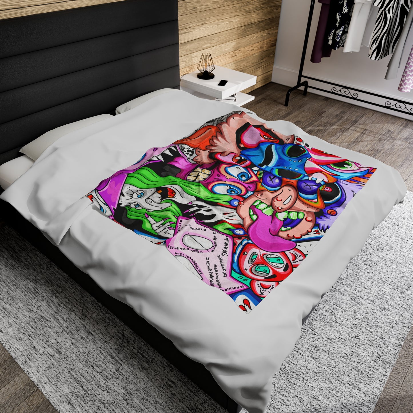 Colorful Collage Blanket by artist Koshir