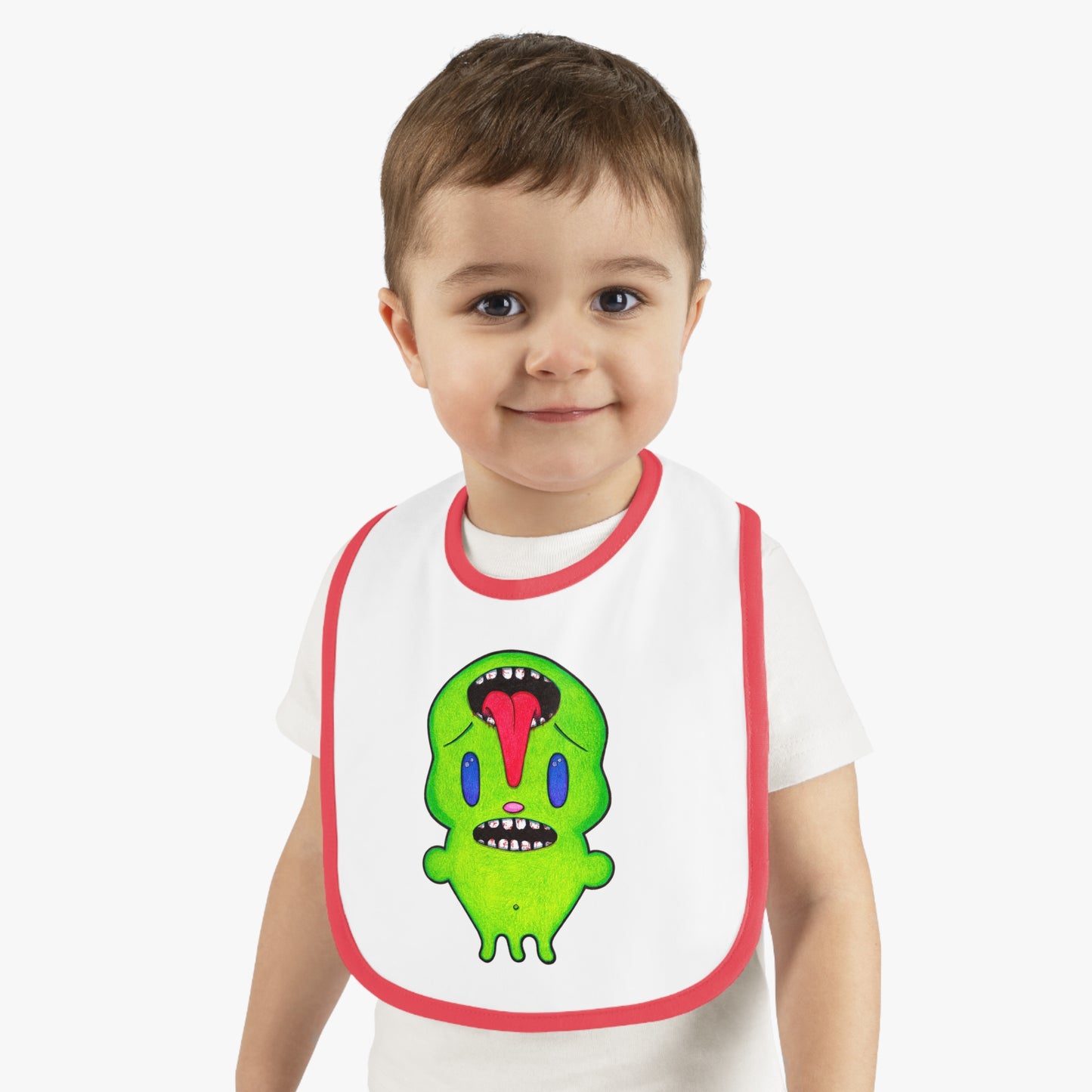 Custom Baby Bibs with Original Cartoon Characters By Koshir - Phutie The Hungry Monster Unique and Adorable Designs only at Koshir World