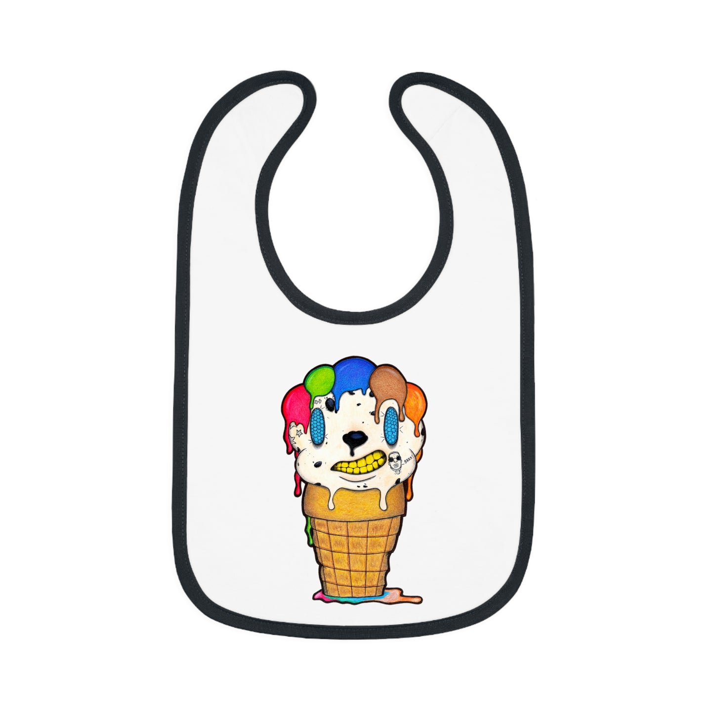 Lil Drippy The ice cream cone Baby Bib Custom Baby Bibs with Original Cartoon Characters By Koshir - Unique and Adorable Designs only at Koshir World