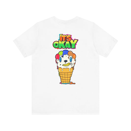 T-shirt with Koshi Bear Logo and Lil Drippi Ice Cream Cone It's Okay Collection