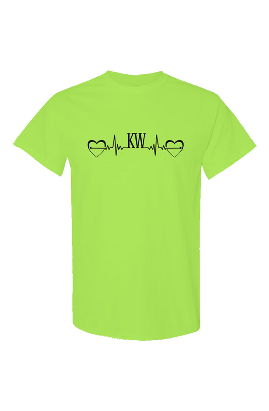 Heart EKG Neon T Shirts Neon Green