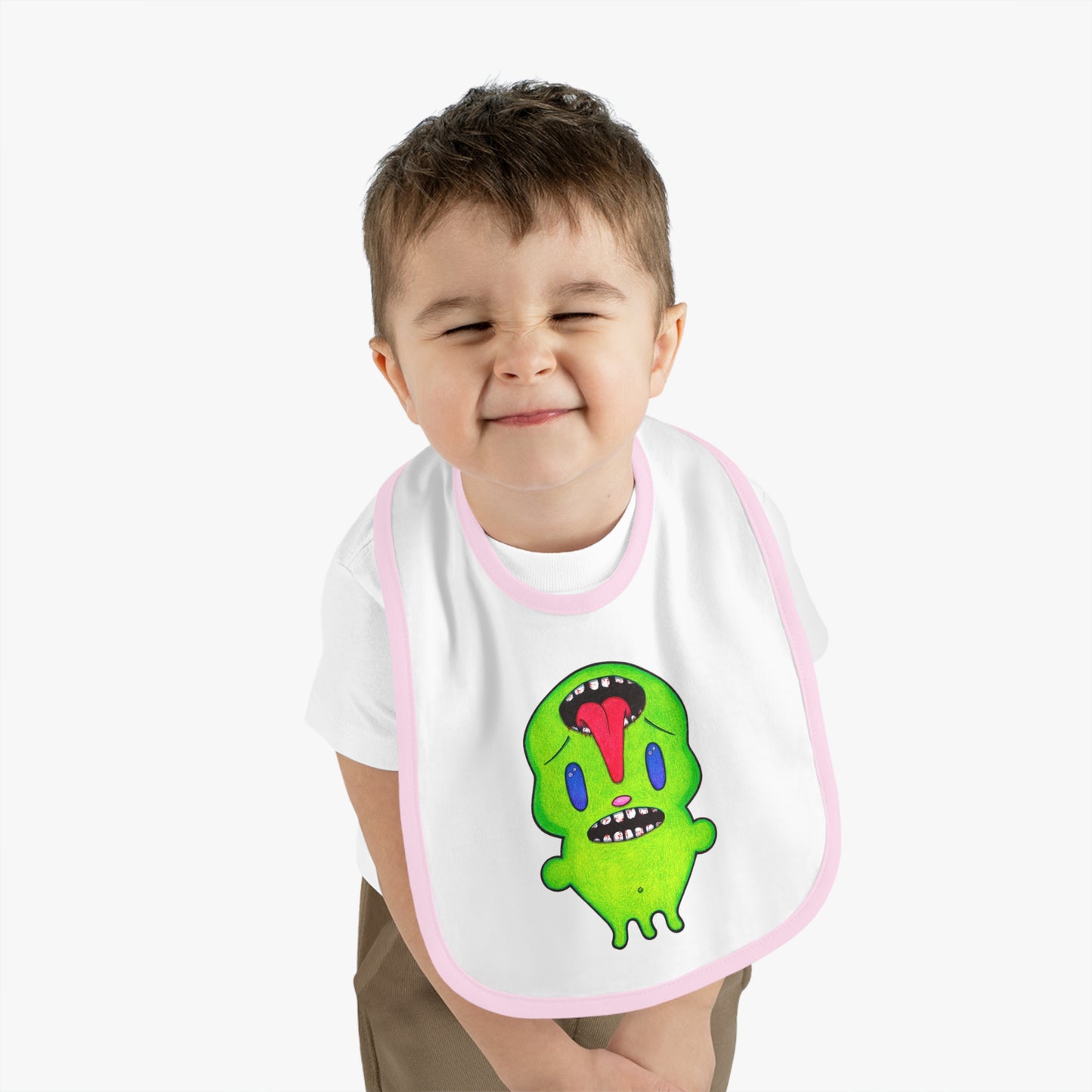 Custom Baby Bibs with Original Cartoon Characters By Koshir - Phutie The Hungry Monster Unique and Adorable Designs only at Koshir World