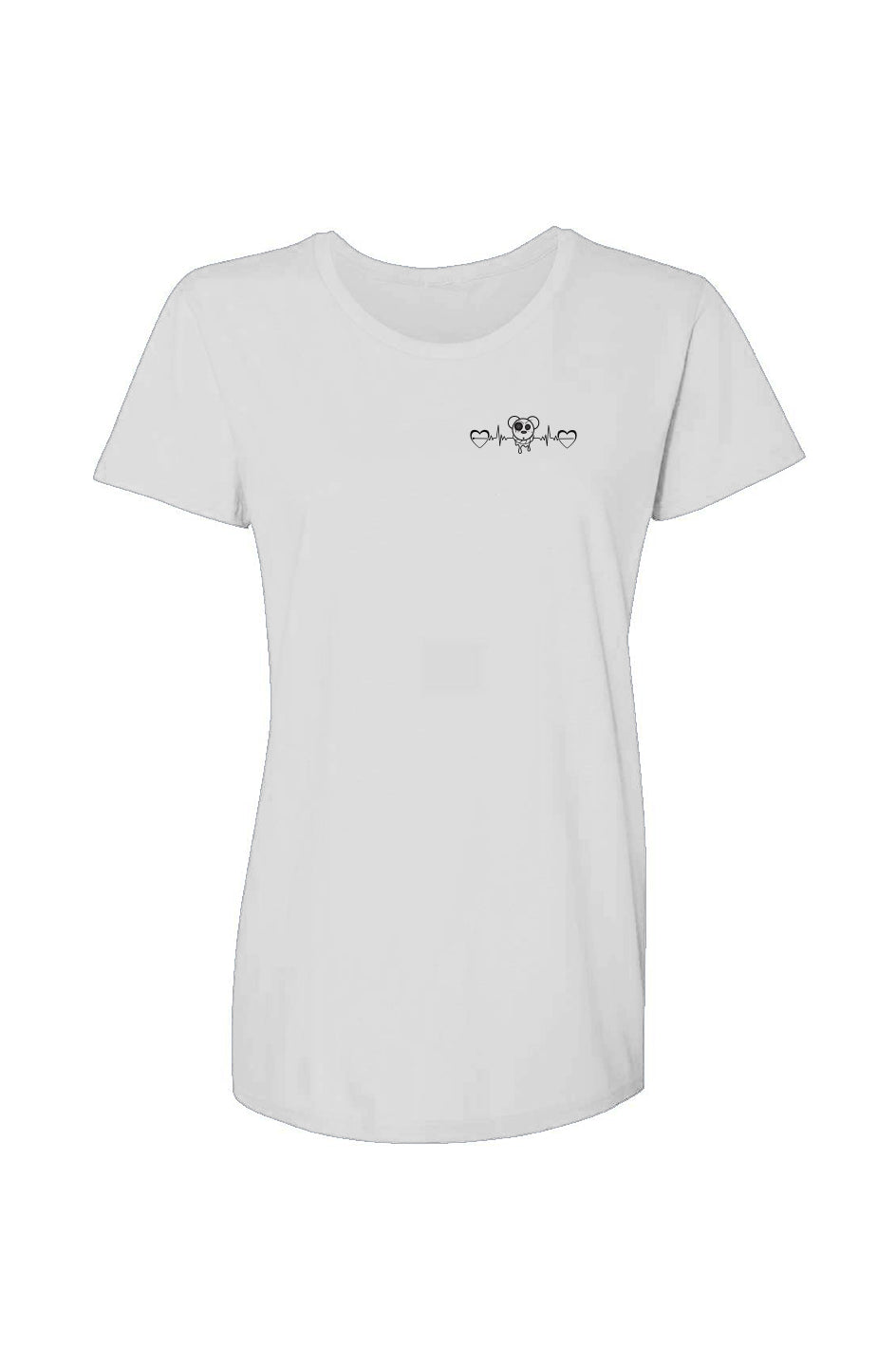 Ladies Softstyle T-Shirt Heart EKG logo