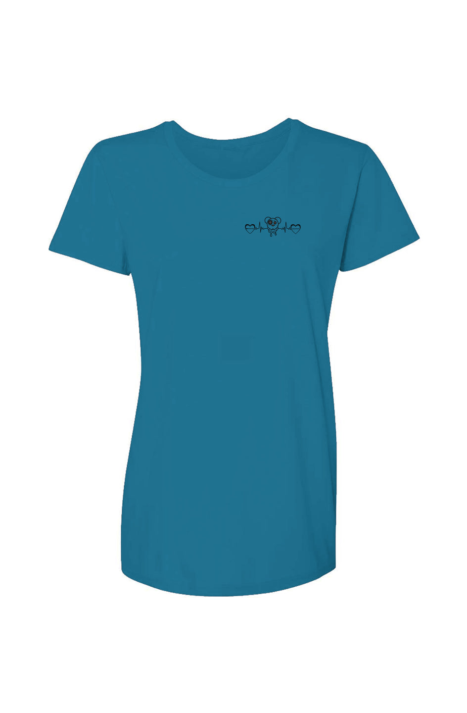 Ladies Softstyle T-Shirt Heart EKG logo