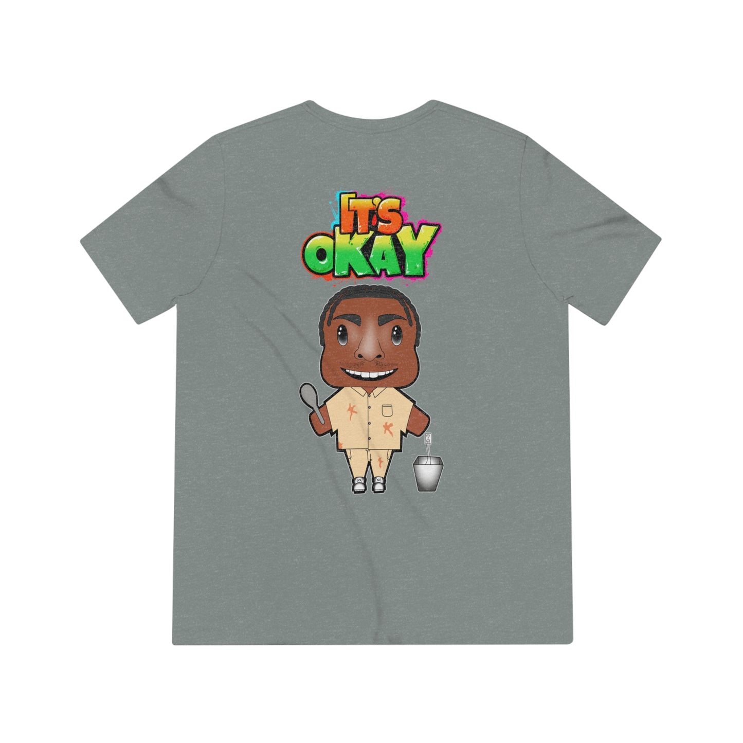 It's Okay Unisex Triblend Tee with Casel