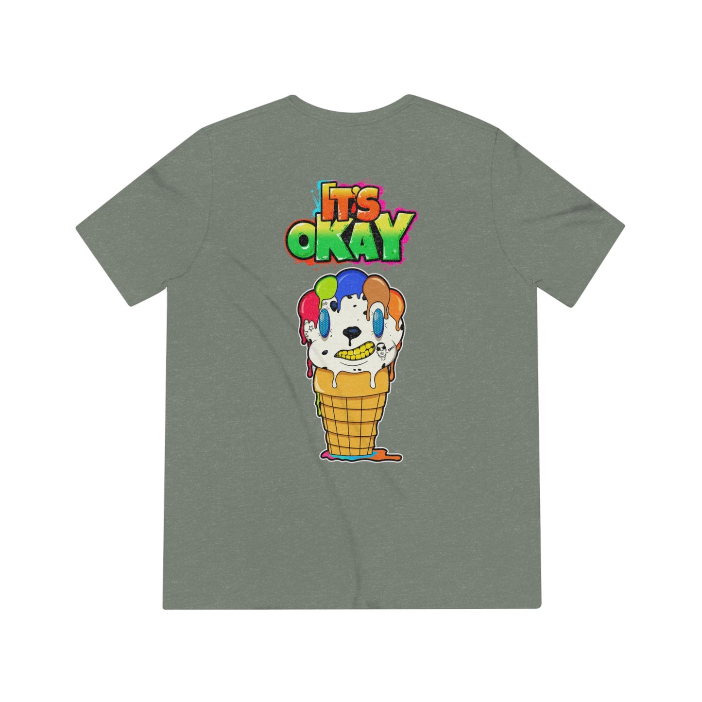 It's Okay Unisex Triblend Tee with Lil' Drippi