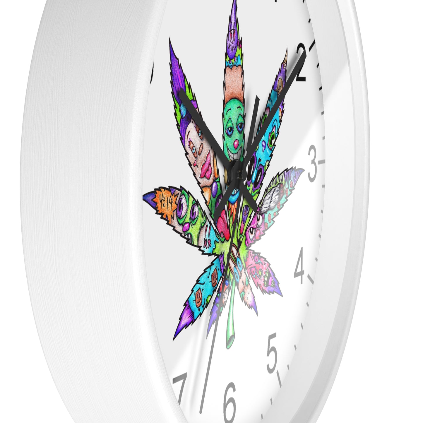 Cannabis leaf Wall Clock