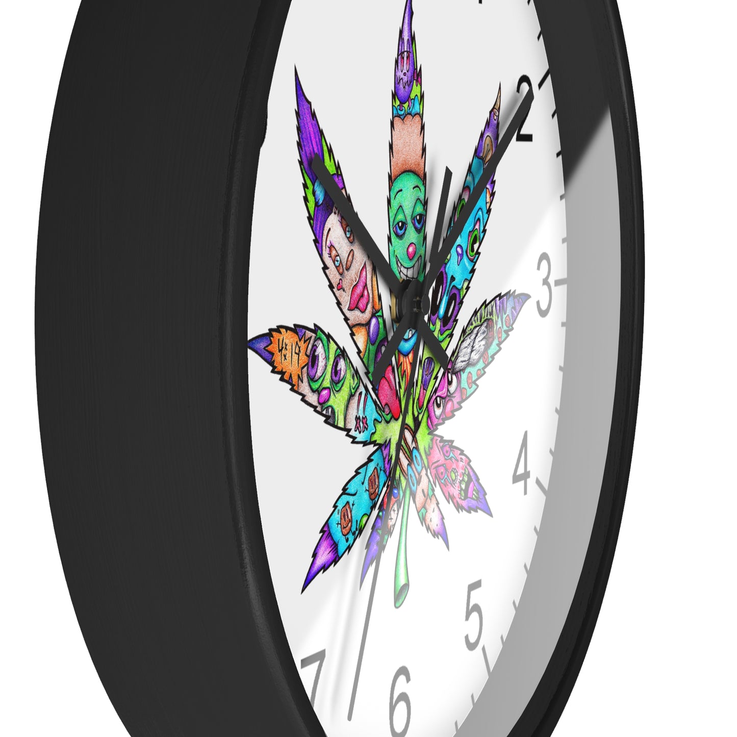 Cannabis leaf Wall Clock