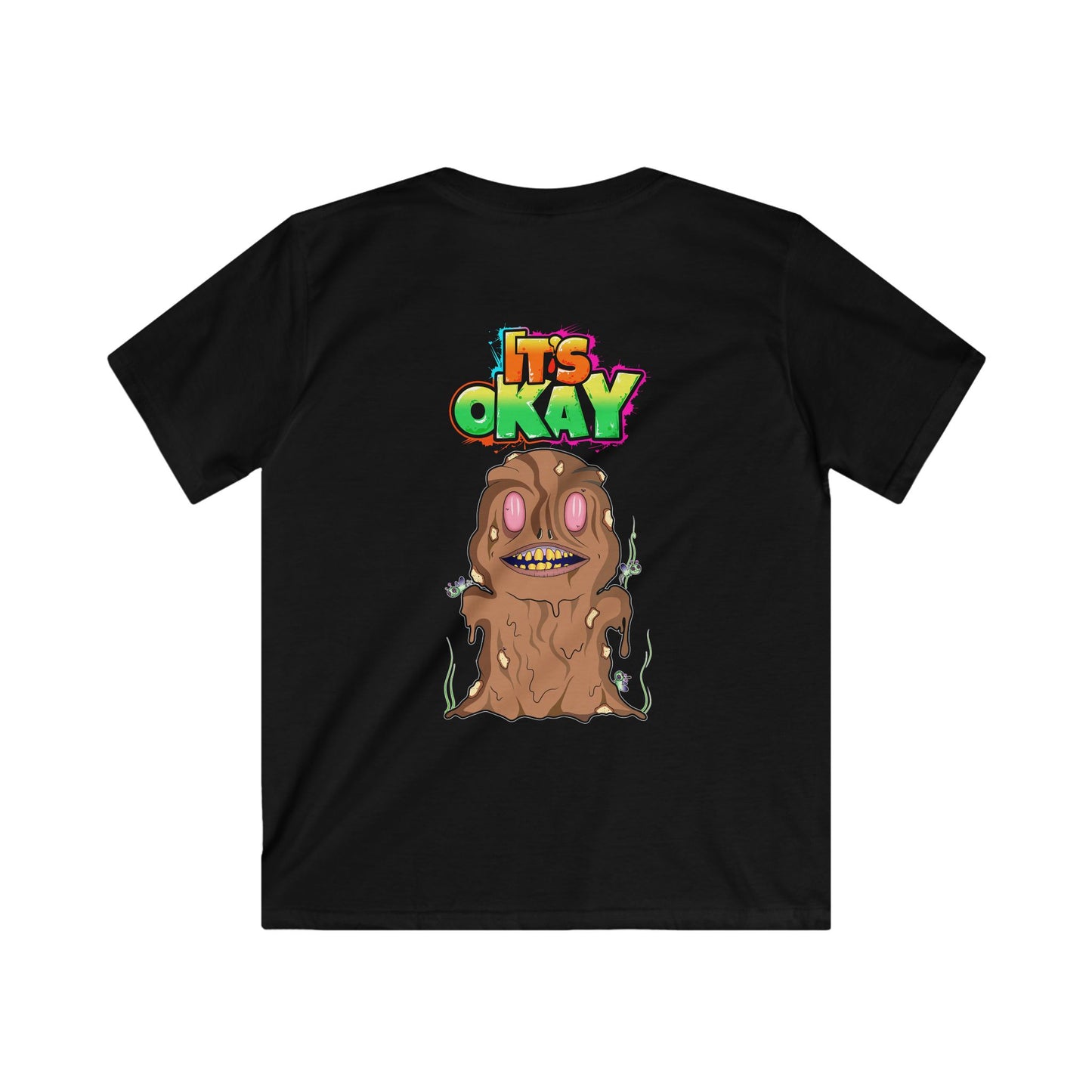 Kids Softstyle Tee with the Stink Monster From the It's okay collection