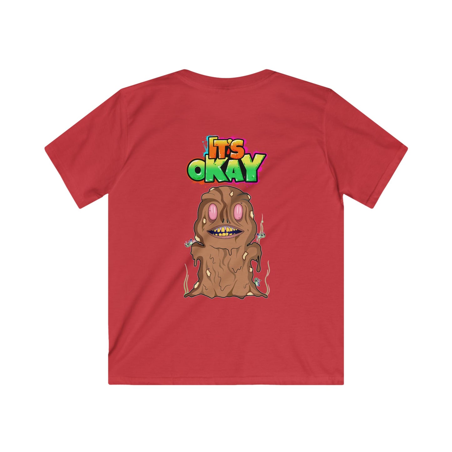 Kids Softstyle Tee with the Stink Monster From the It's okay collection