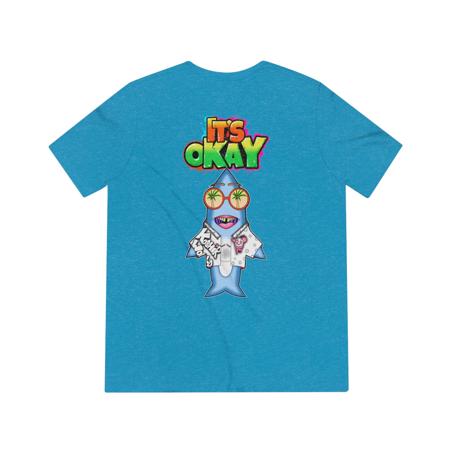 It's Okay Unisex Triblend Tee with Jawbo