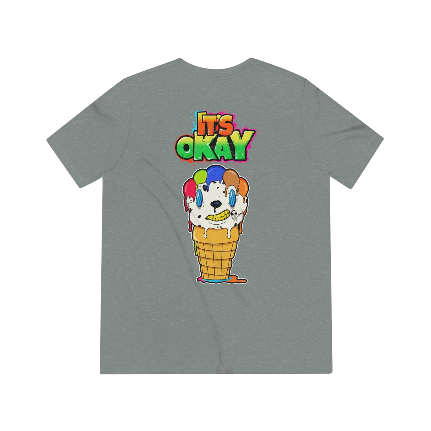 It's Okay Unisex Triblend Tee with Lil' Drippi