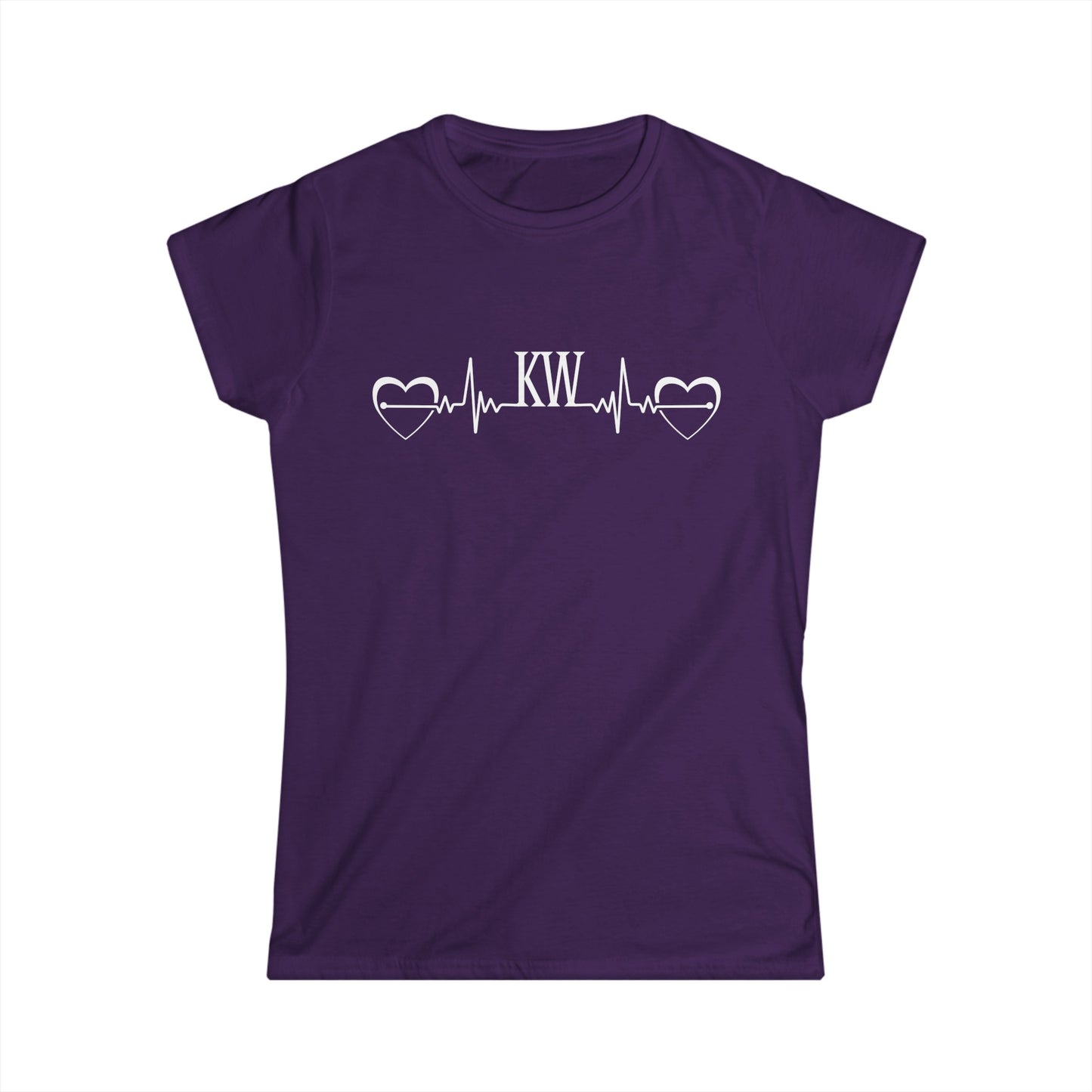 Women's Softstyle Custom Tee EKG Heart by Koshir World