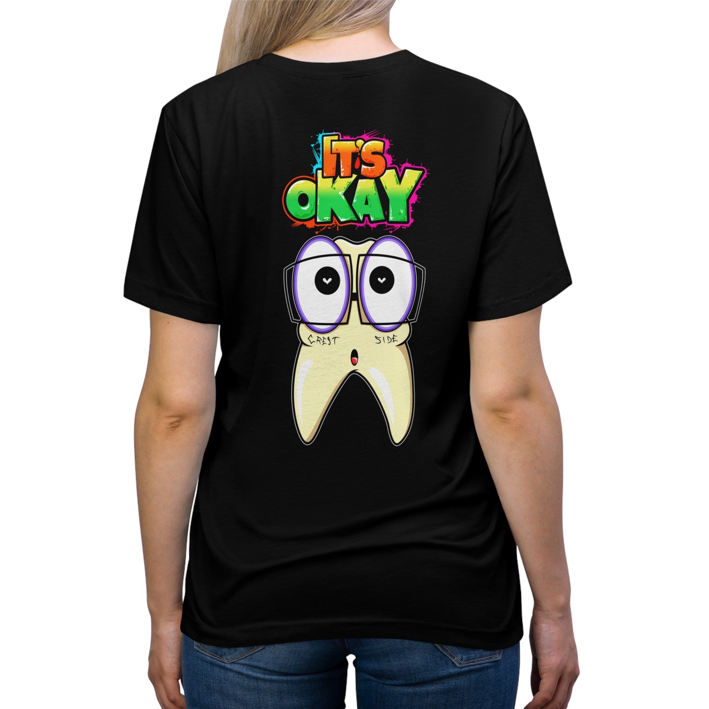 It's Okay Unisex Triblend Tee with Timmy the Tooth