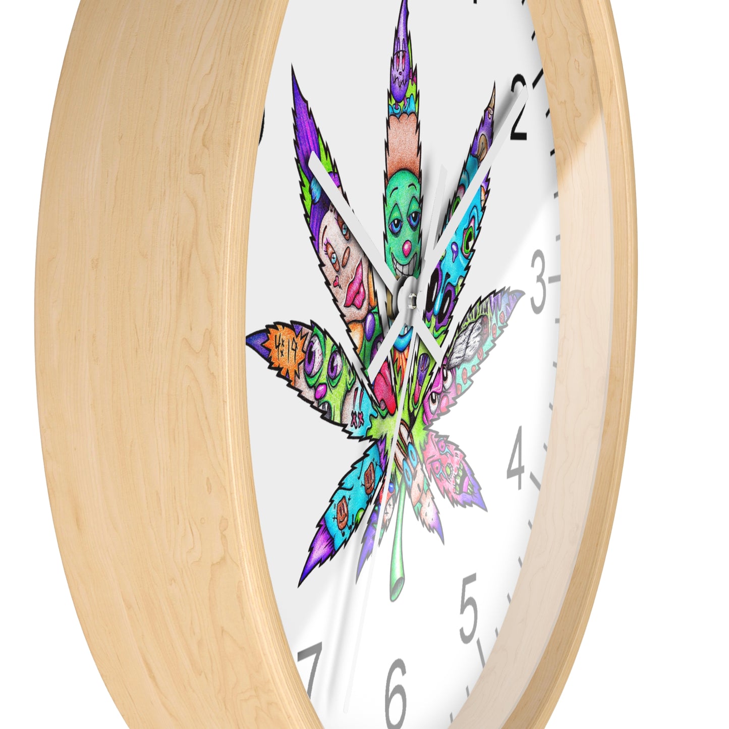 Cannabis leaf Wall Clock