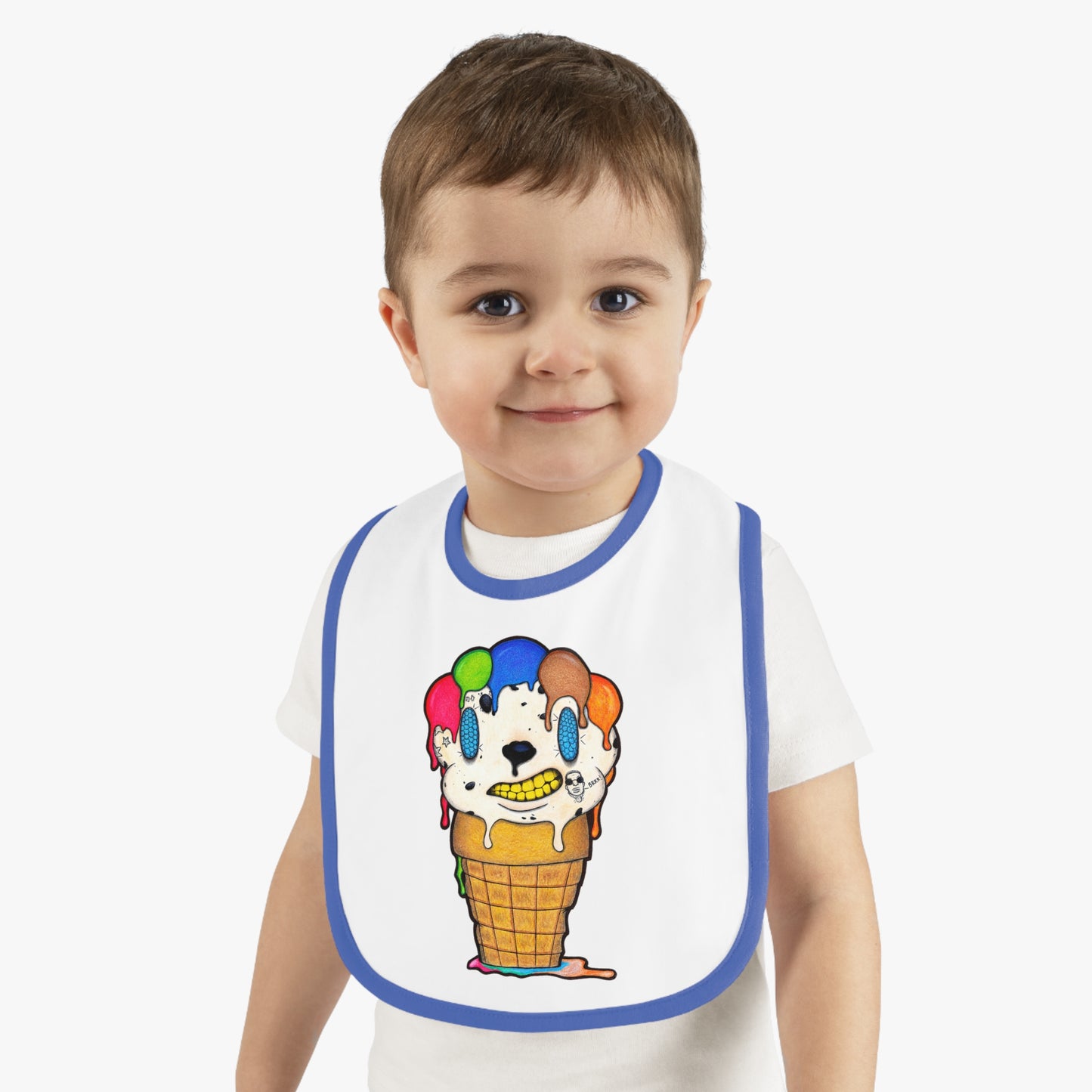 Lil Drippy The ice cream cone Baby Bib Custom Baby Bibs with Original Cartoon Characters By Koshir - Unique and Adorable Designs only at Koshir World