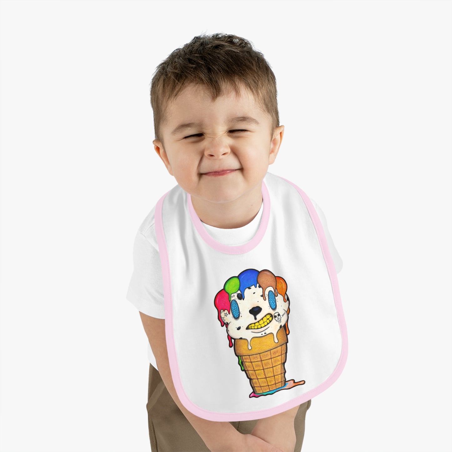 Lil Drippy The ice cream cone Baby Bib Custom Baby Bibs with Original Cartoon Characters By Koshir - Unique and Adorable Designs only at Koshir World