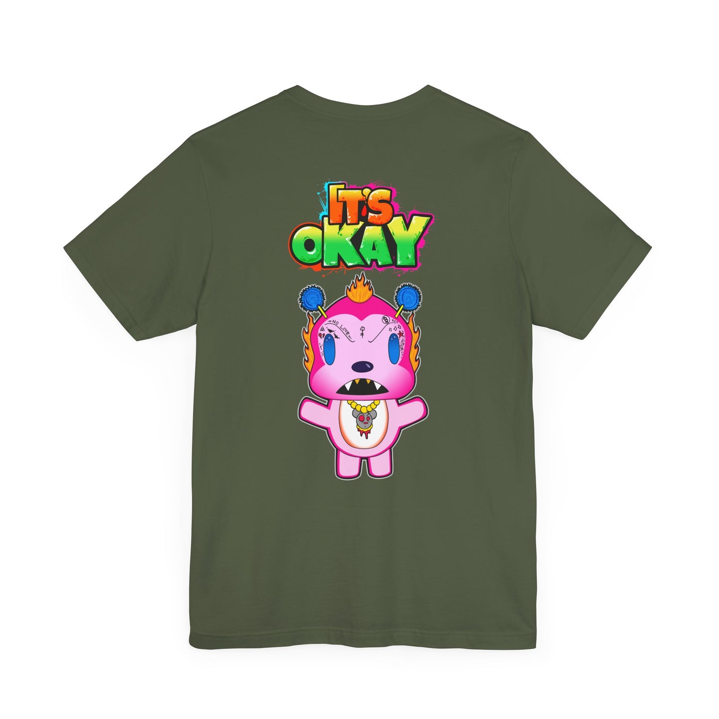 T-shirt with Koshi Bear Logo and  Phu from the It's Okay Collection